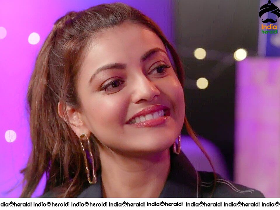 Cute Expressions Of Kajal Aggarwal During A TV Interview In Hindi Channel