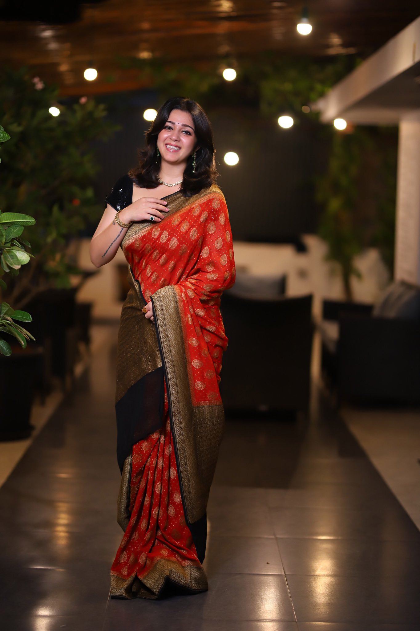 Cute Photos Of Charmee In Saree