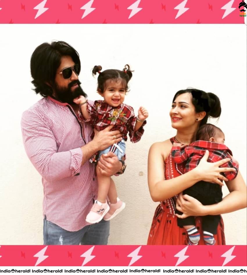 Cutest Unseen Rare Photos of Yash and Radhika Pandit with their daughter Set 1