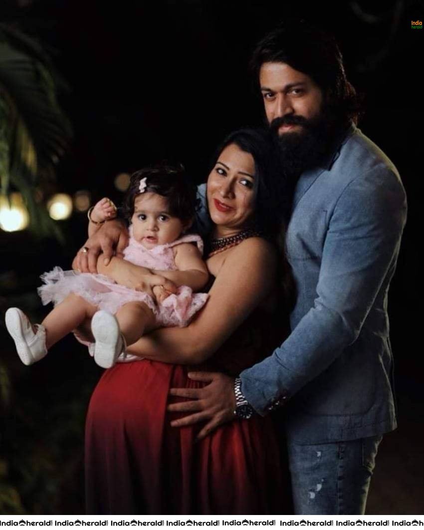 Cutest Unseen Rare Photos of Yash and Radhika Pandit with their daughter Set 2