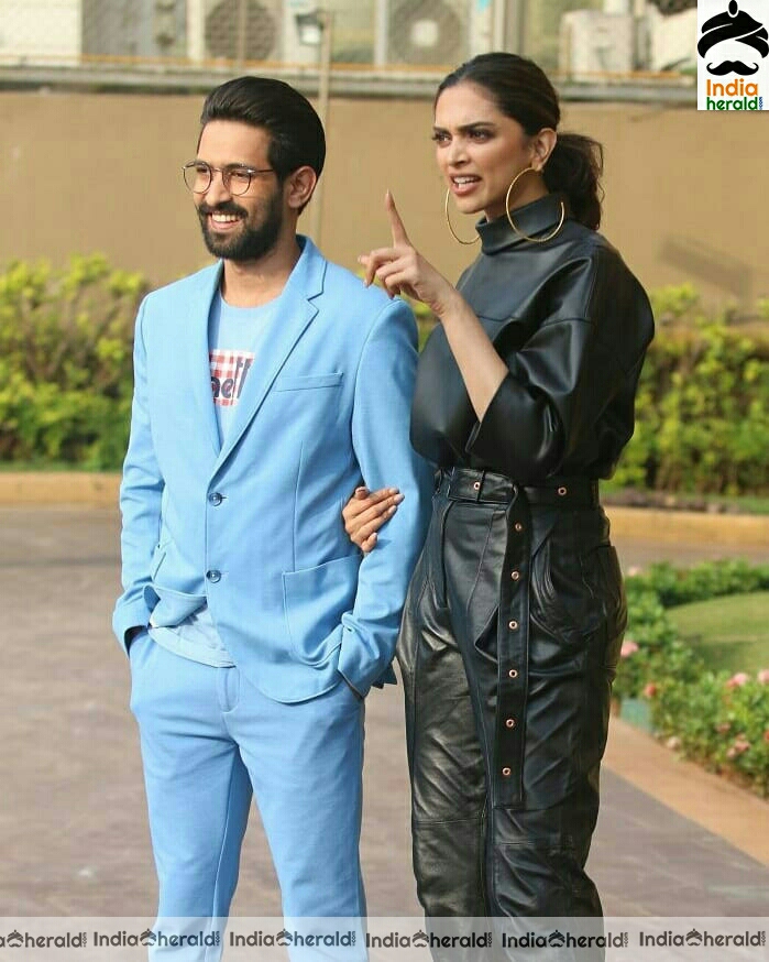 Deepika padukone and Vikrant Massey Spotted Promoting the film Chhapaak