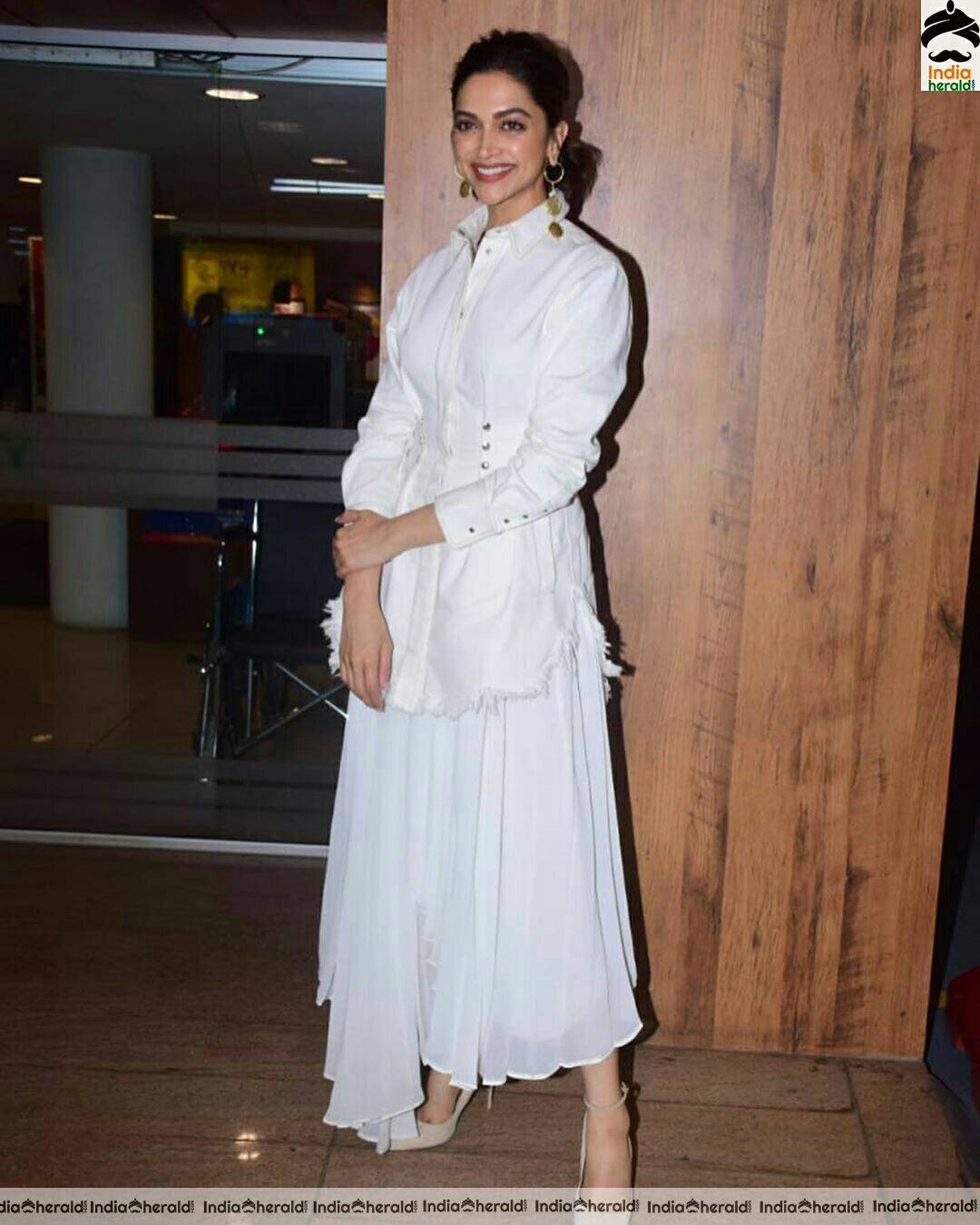 Deepika padukone Cute White dress Stills