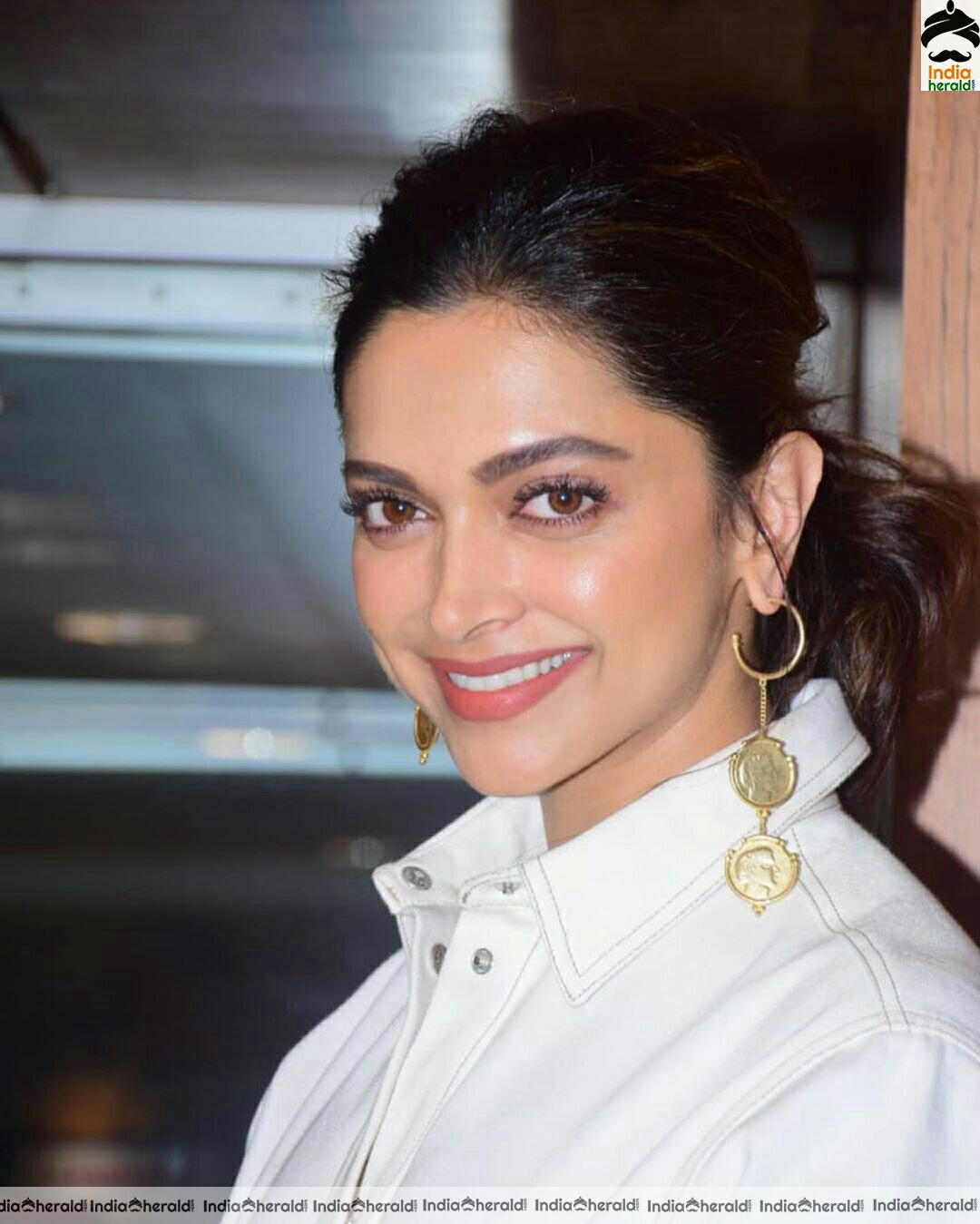 Deepika padukone Cute White dress Stills