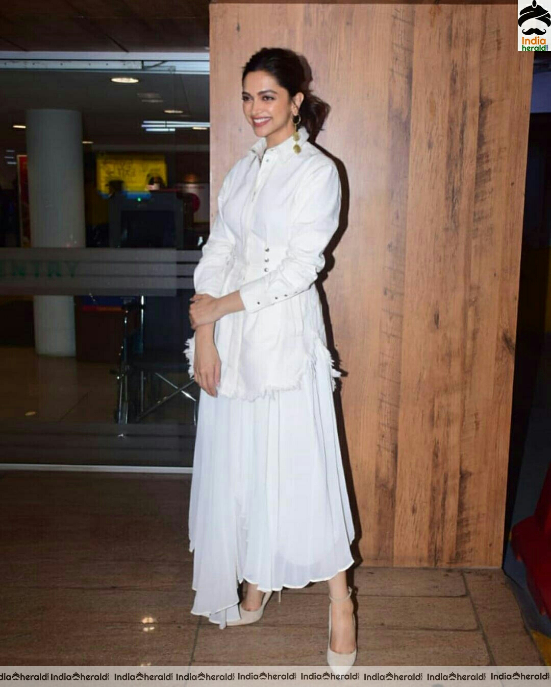 Deepika padukone Cute White dress Stills