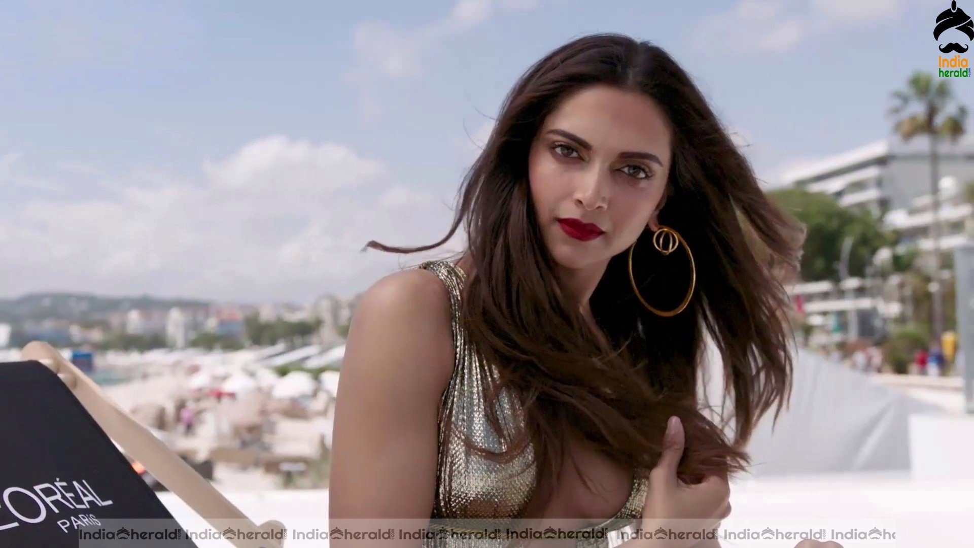 Deepika Padukone Hot Cleavage exposing shoot for LOreal Paris