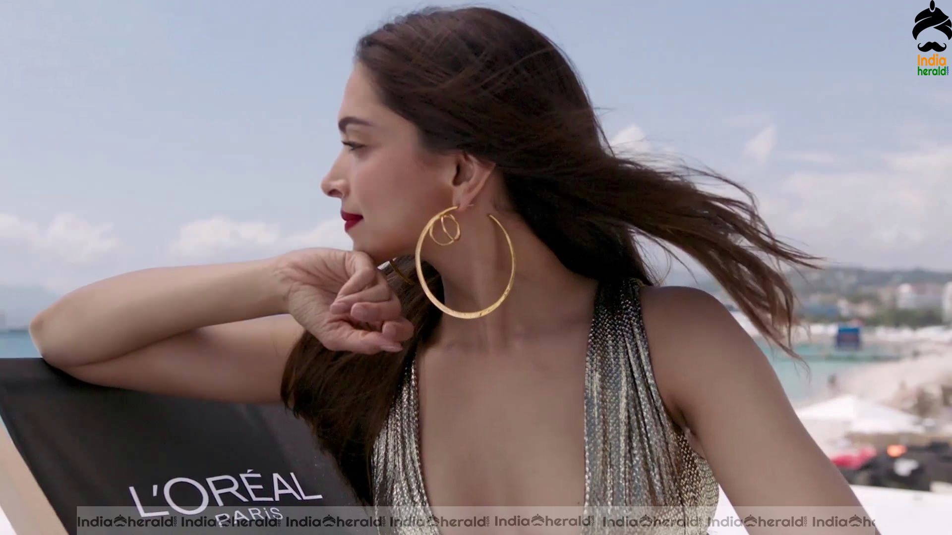 Deepika Padukone Hot Cleavage exposing shoot for LOreal Paris