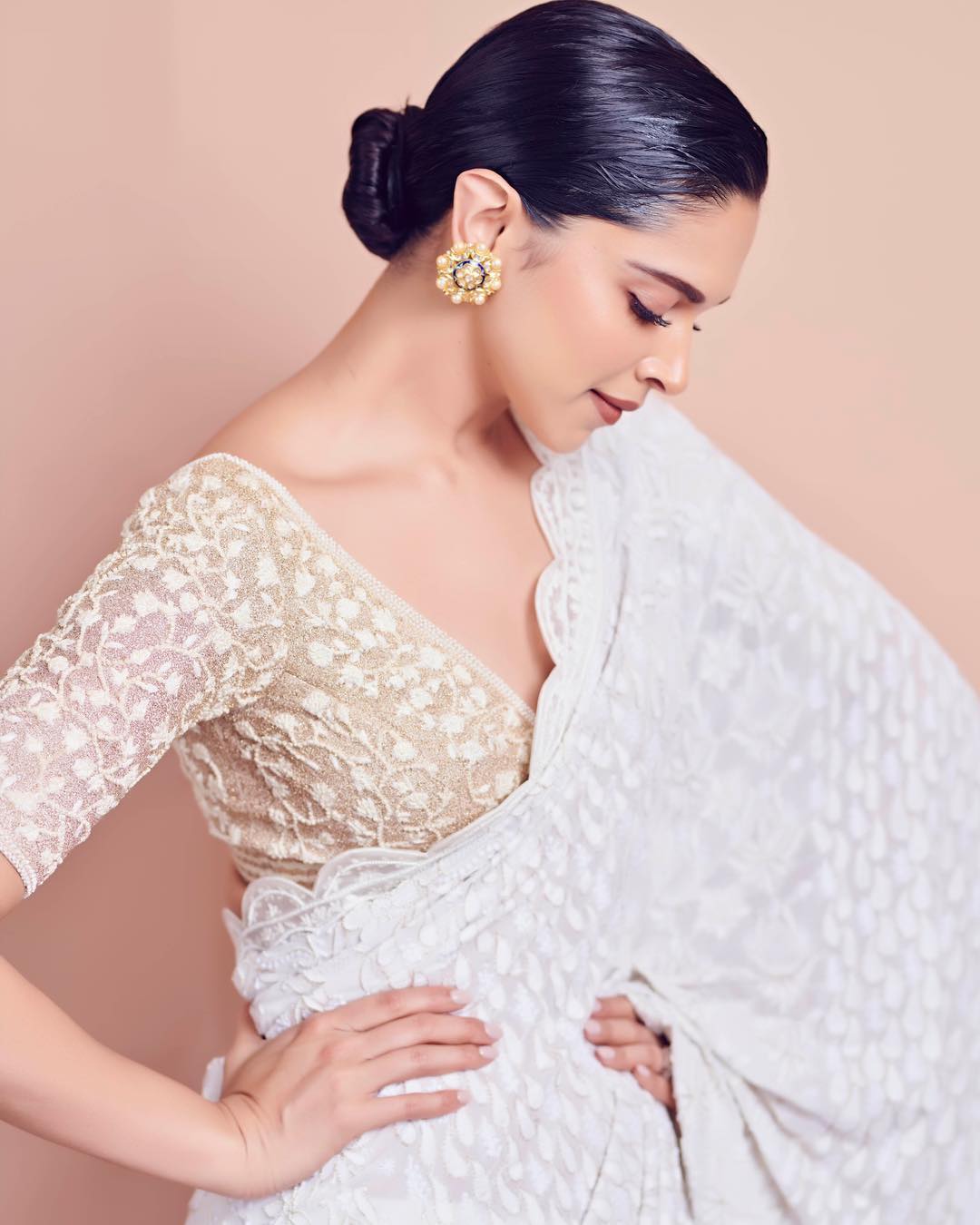 Deepika Padukone Hot Compilation Photos In A White Attire
