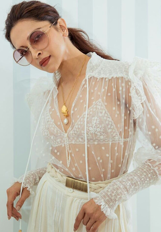 Deepika Padukone Hot Compilation Photos In A White Attire
