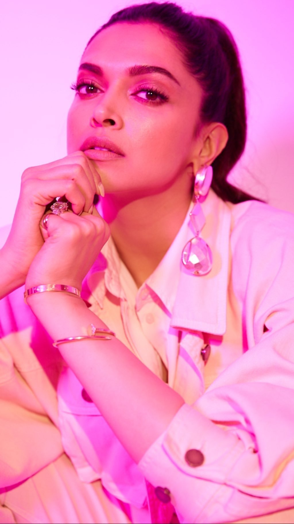 Deepika Padukone Neon Light Photoshoot