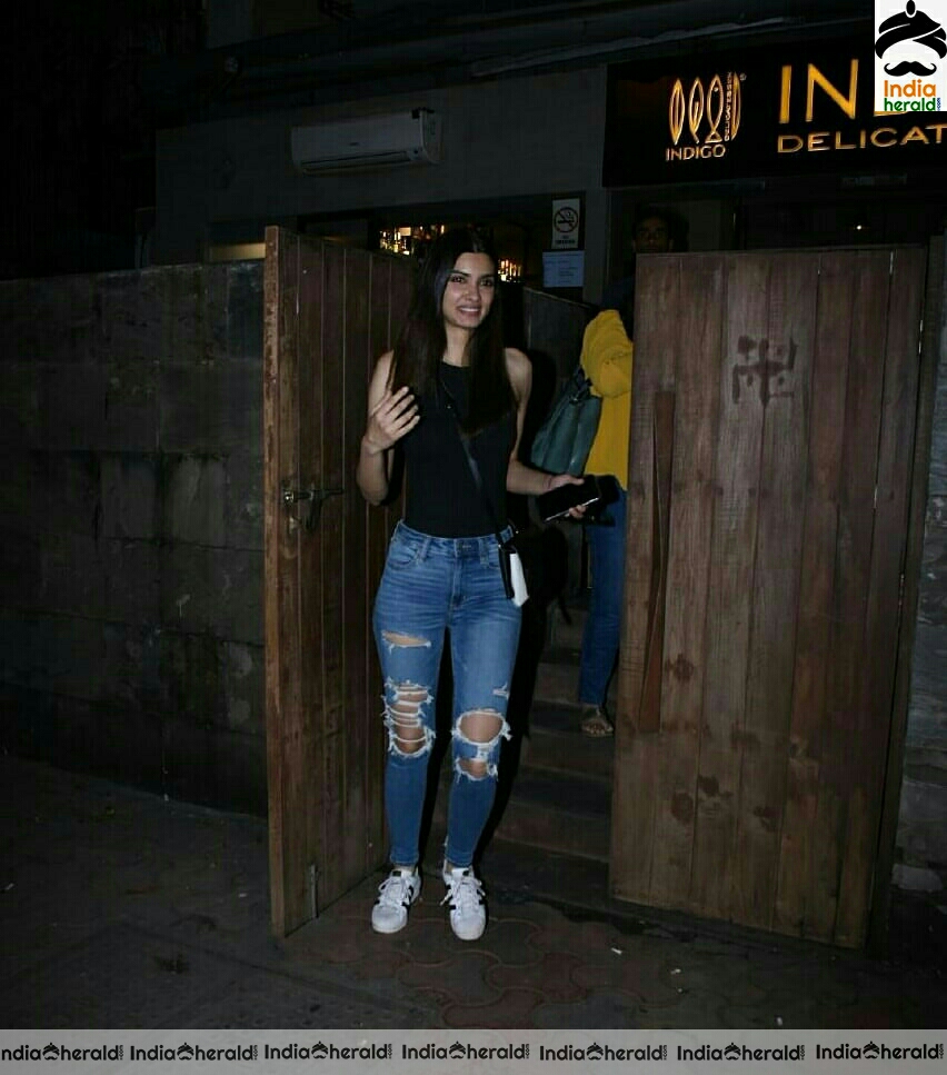 Diana Penty spotted in Torn Denim at Juhu