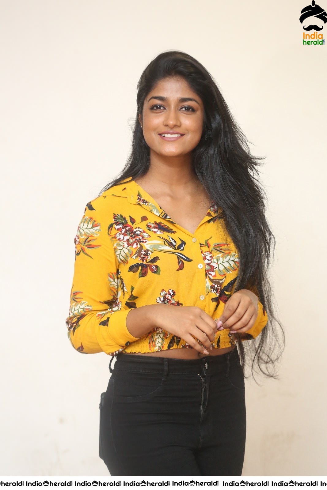 Dimple Hayathi Latest Clicks in Yellow Set 1