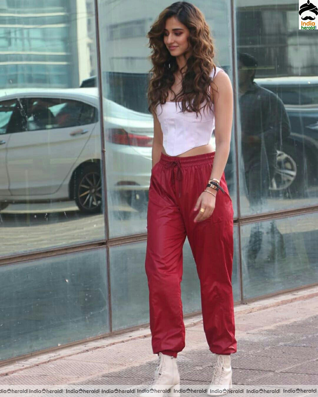 Disha Patani Hot And Latest White And Red Dress Stills