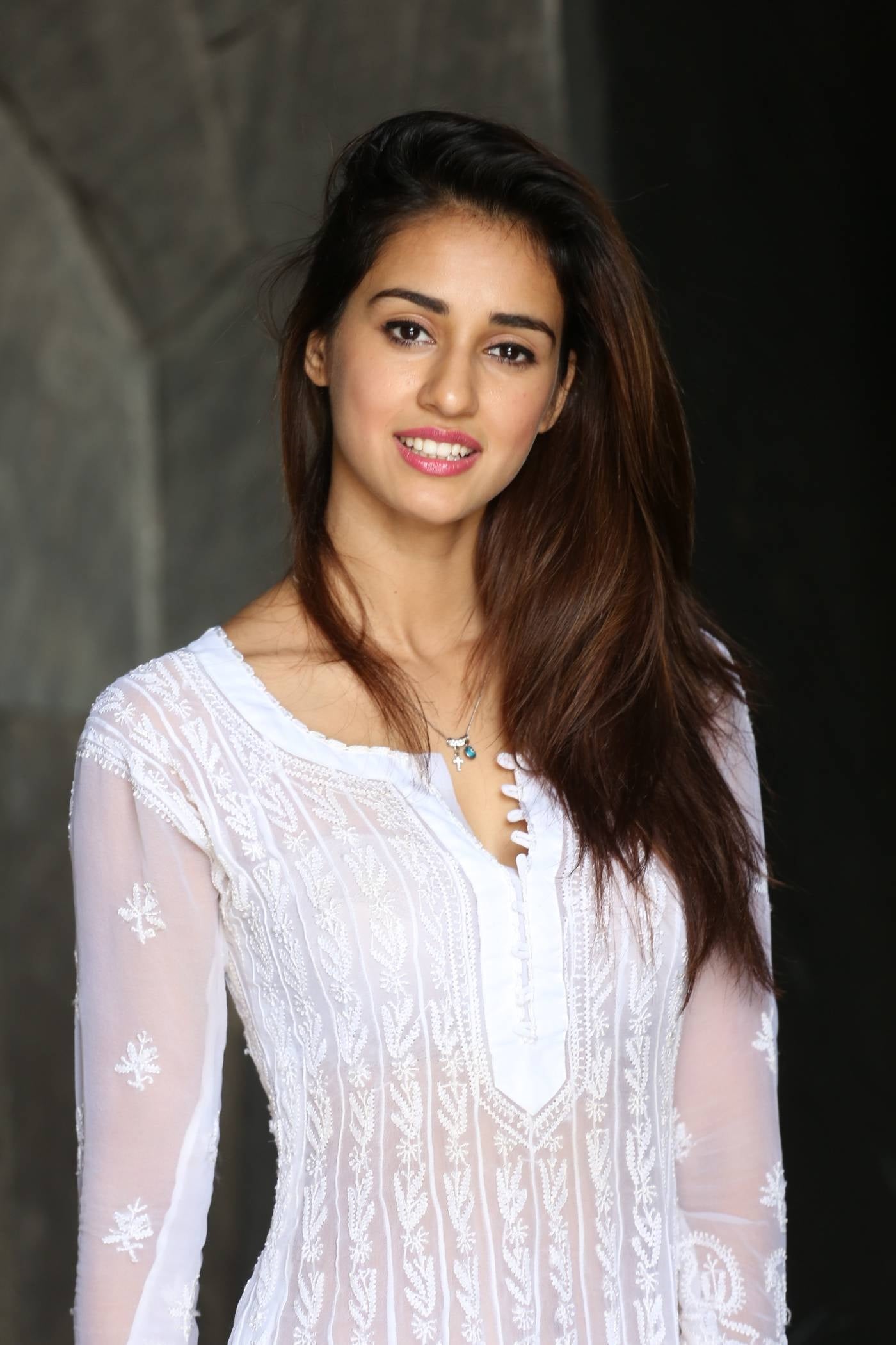 Disha Patani Hot In Transparent White Chudi At Indoor Photoshoot