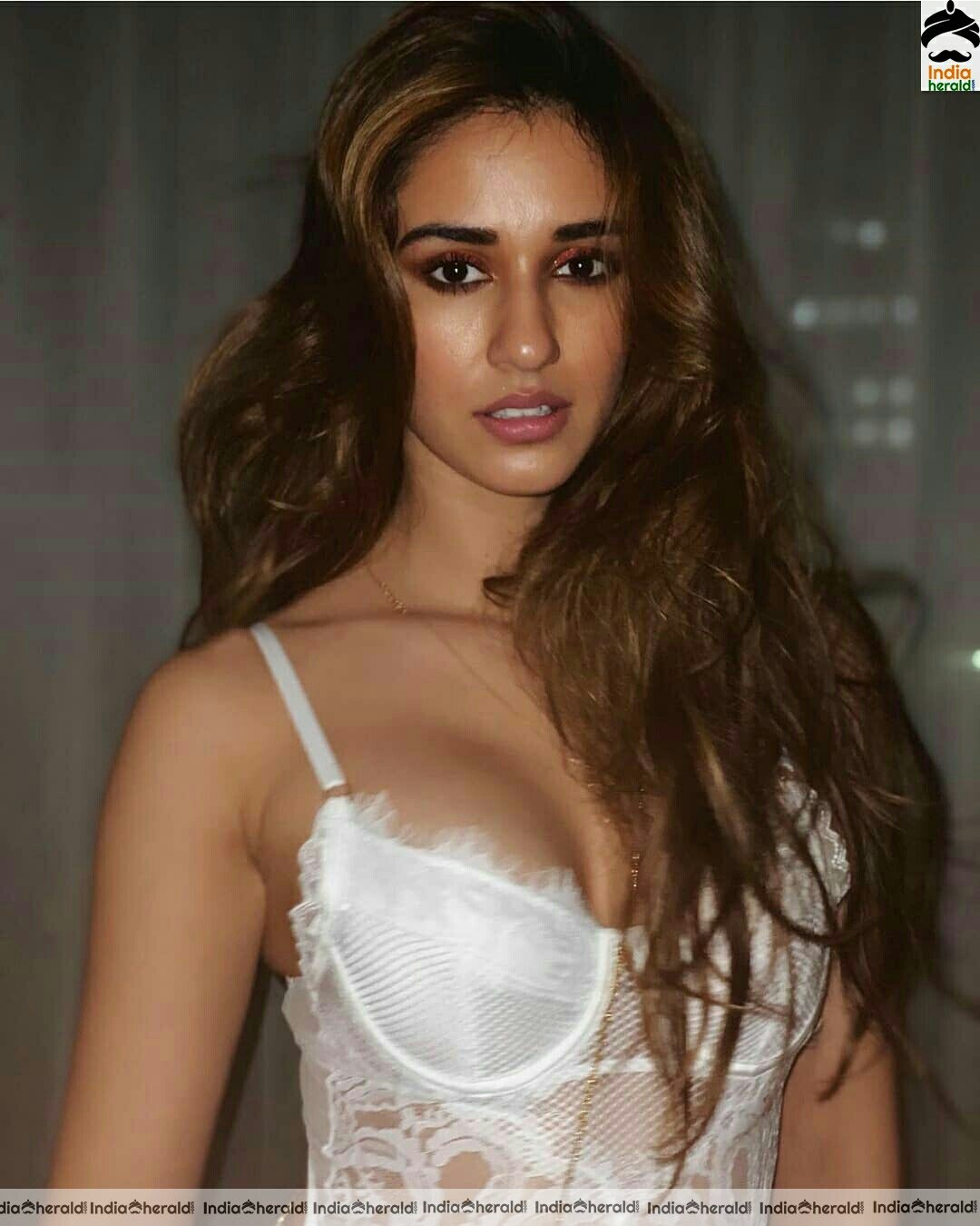 Disha Patani Hot in white Sleeveless tops