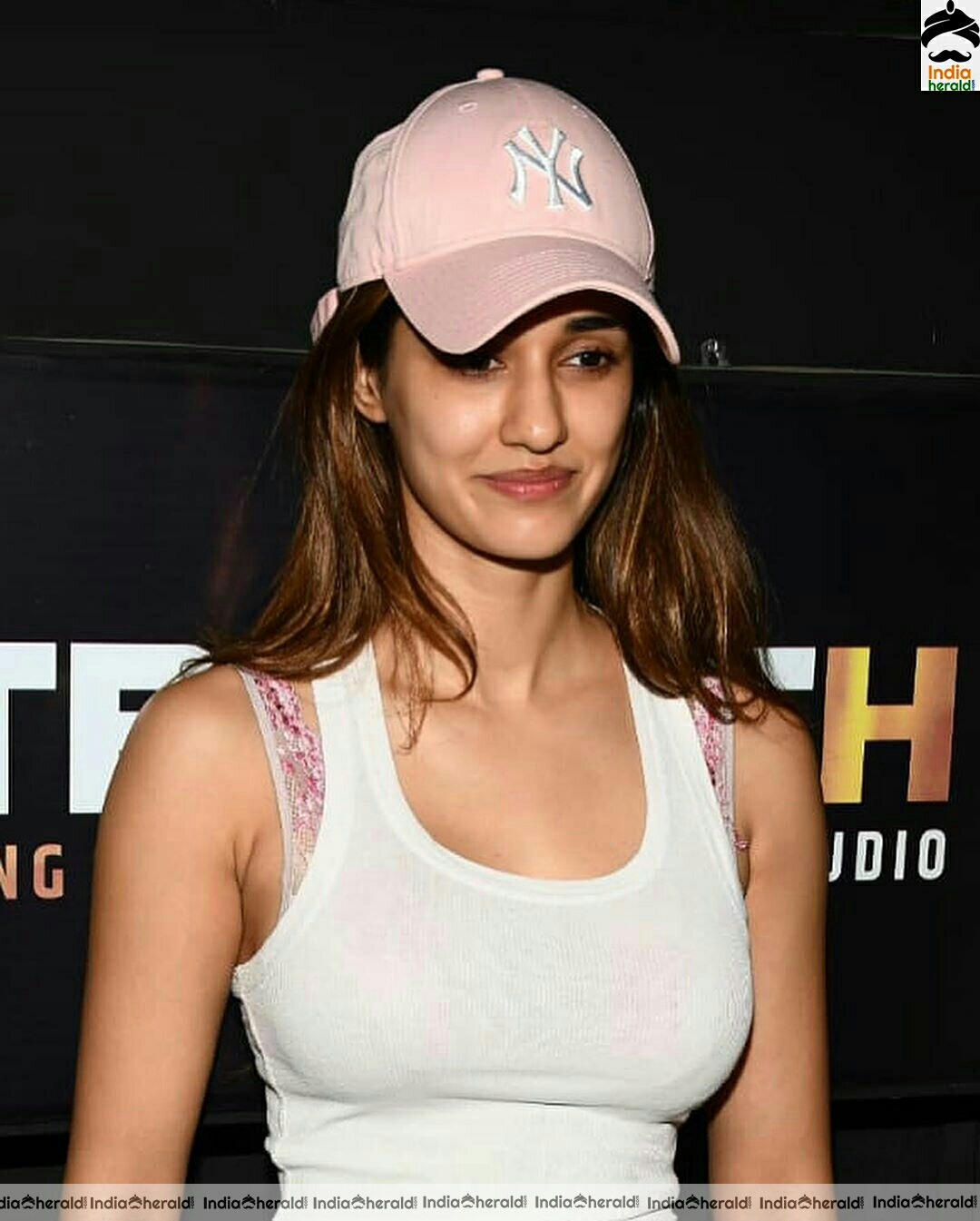 Disha Patani Hot White Sleeveless tight Top Stills