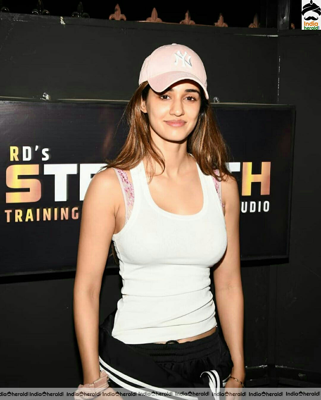Disha Patani Hot White Sleeveless tight Top Stills