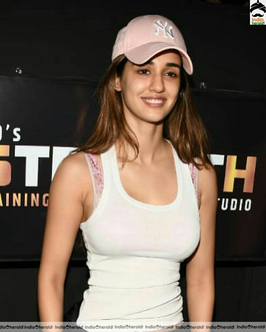 Disha Patani Hot White Sleeveless tight Top Stills