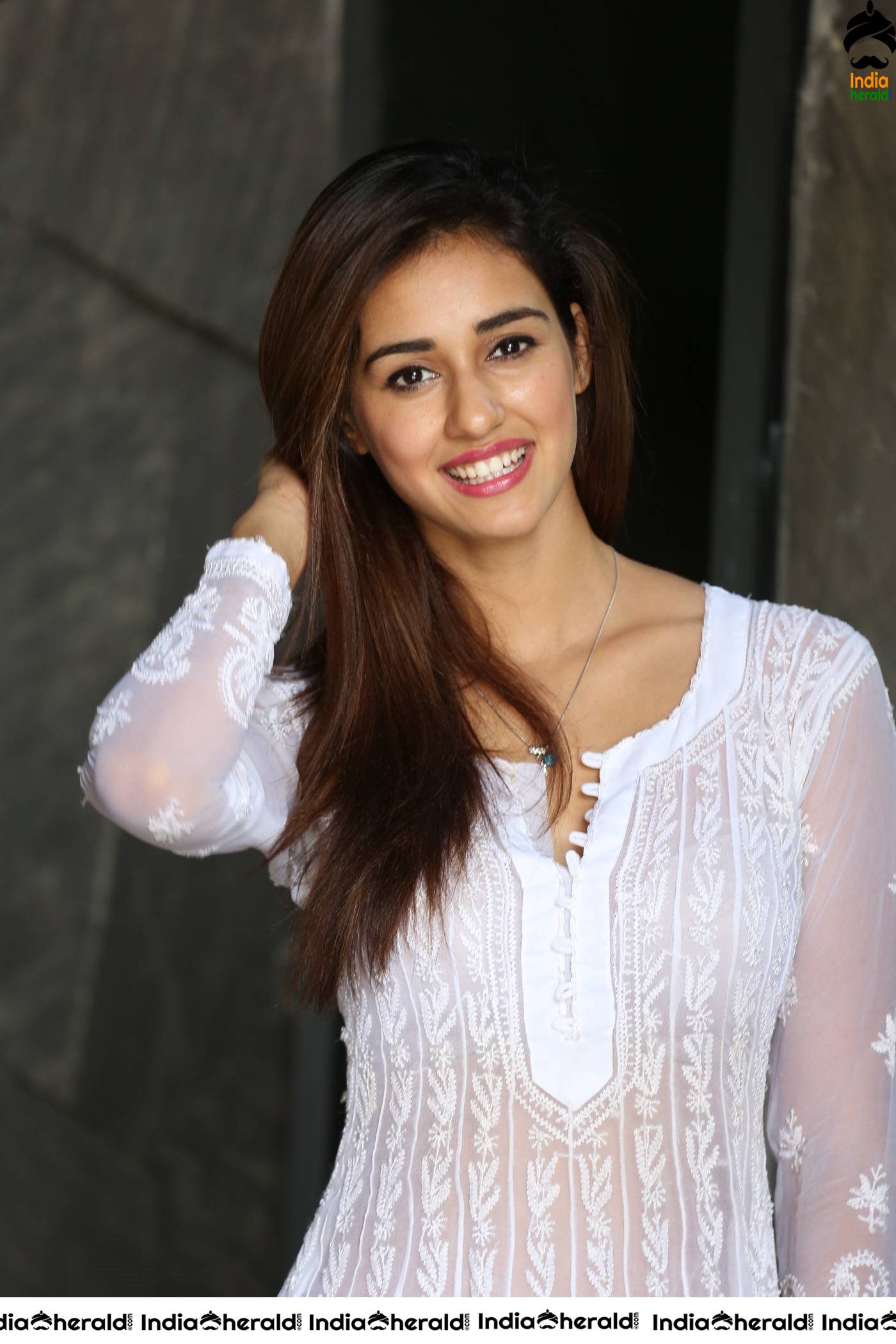 Disha Patani showing her Inner Beauty in Transparent White Dress