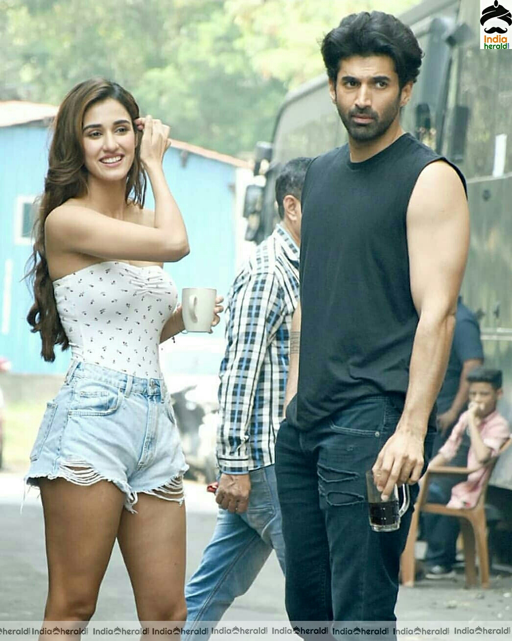 Disha Patani Shows Her Sexy Cleavage In White Sleeveless Top