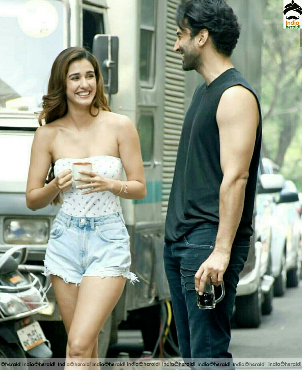Disha Patani Shows Her Sexy Cleavage In White Sleeveless Top