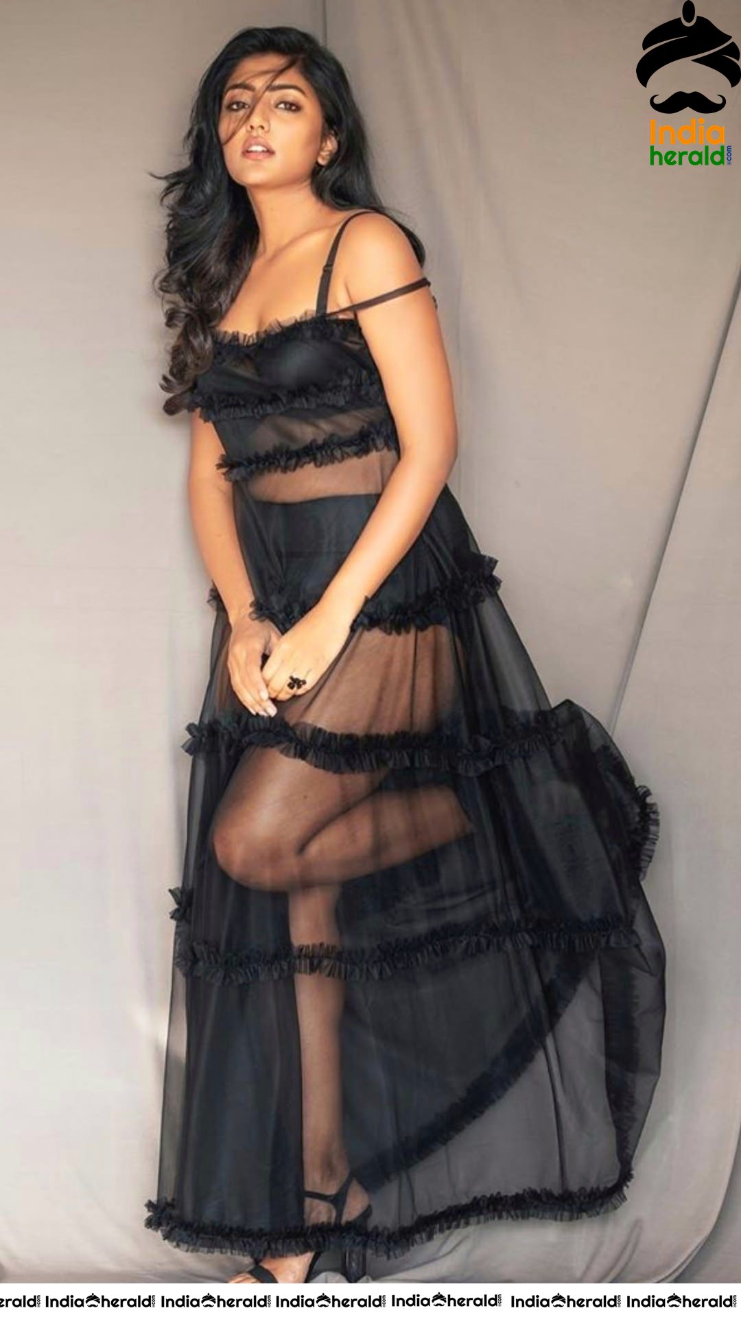 Eesha Rebba Tempts Your Mood in Black Transparent Robe Exposing Inner Beauty Set 1