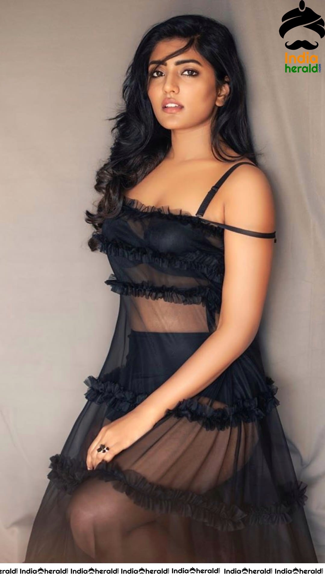 Eesha Rebba Tempts Your Mood in Black Transparent Robe Exposing Inner Beauty Set 2