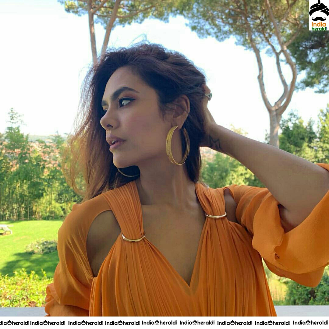 Egupta Delightful In Orange Colour Dress