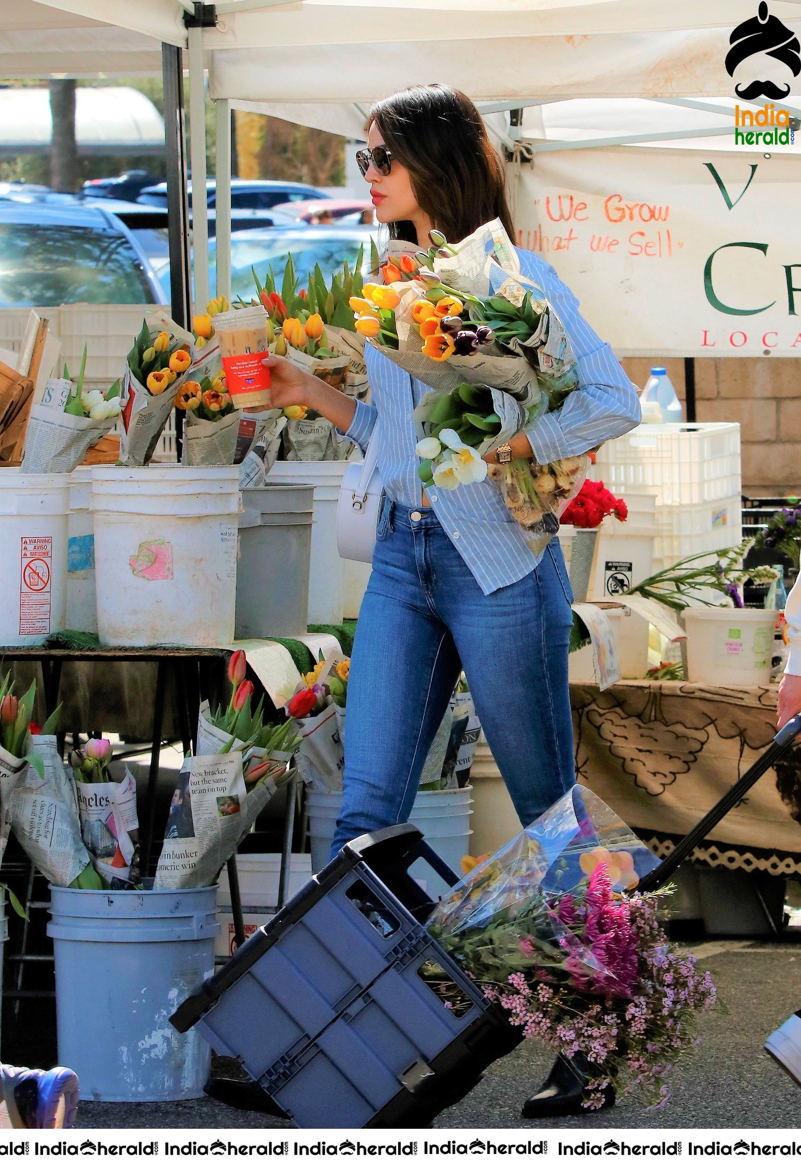Eiza Gonzalez is too pretty as Paparazzi captures her at a farmers market in LA