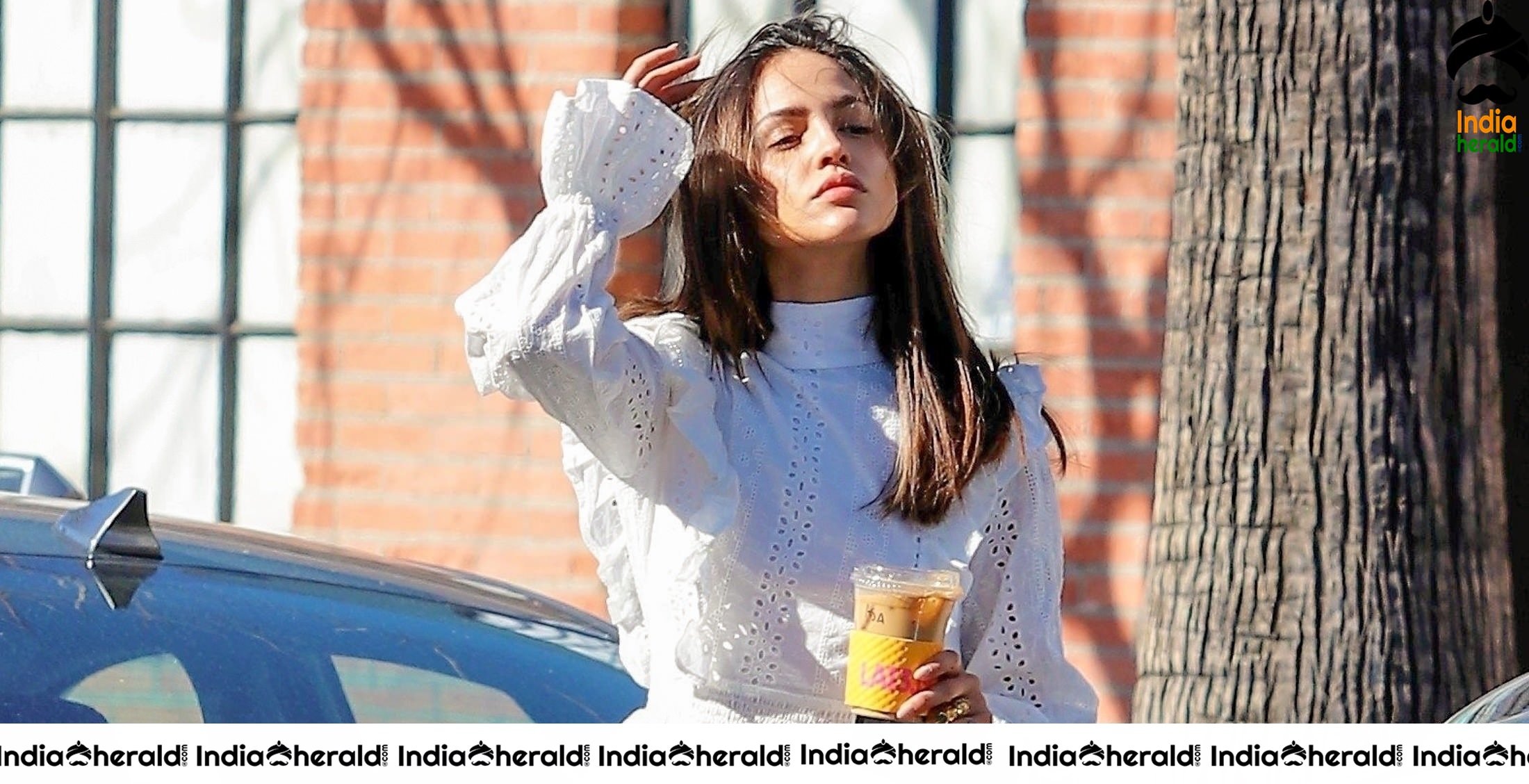 Eiza Gonzalez Outside Alfreds in West Hollywood