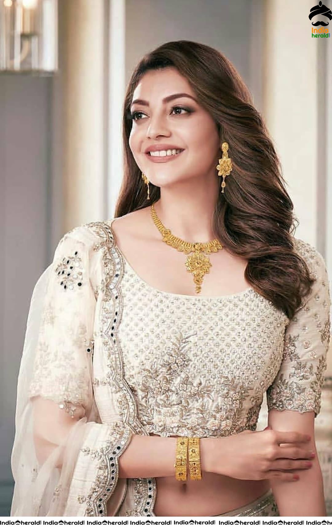 Elegant New Clicks of Kajal Aggarwal for Khazana Jewellery Ad Campaign