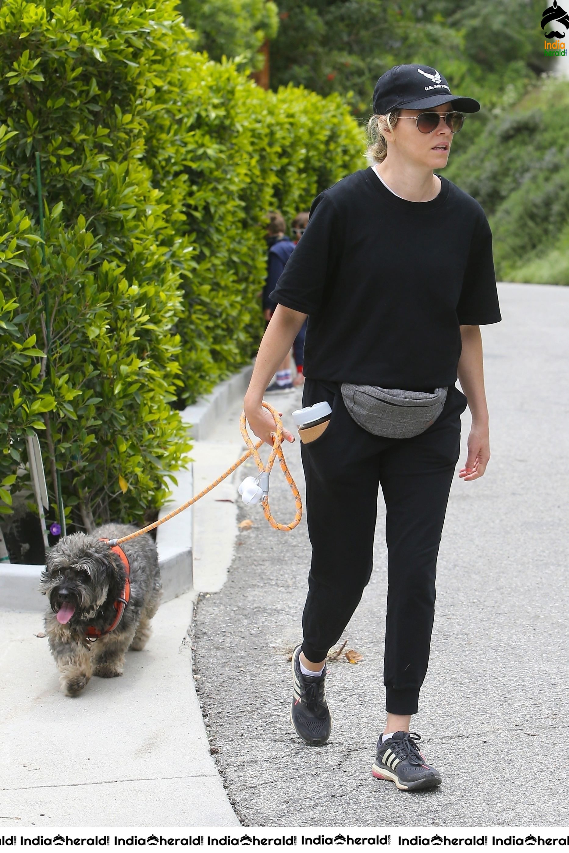 Elizabeth Banks Walks her dog in the Hollywood Hills despite Lockdown due to Corona Virus