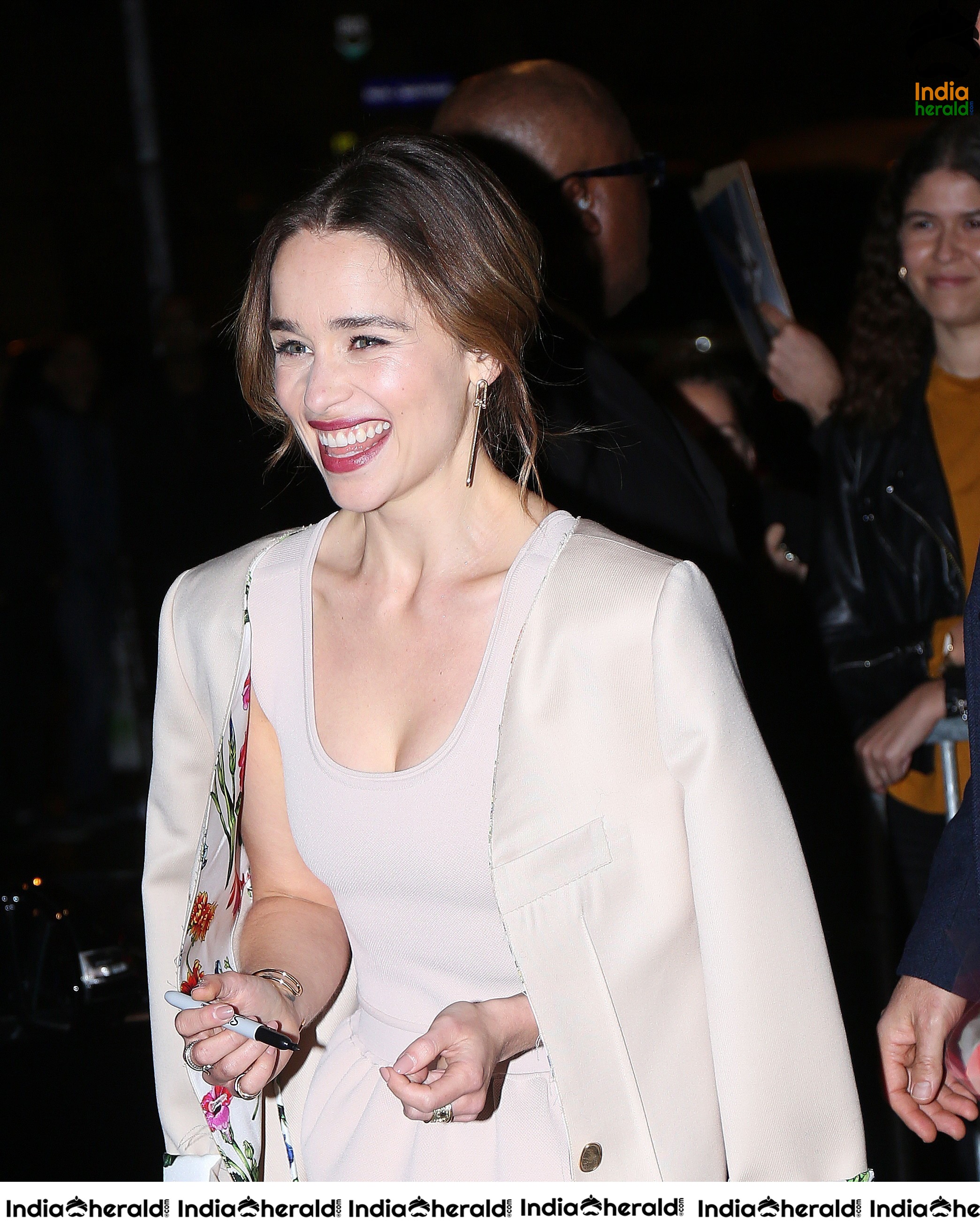 Emilia Clarke at the Premiere of Last Christmas in Paris