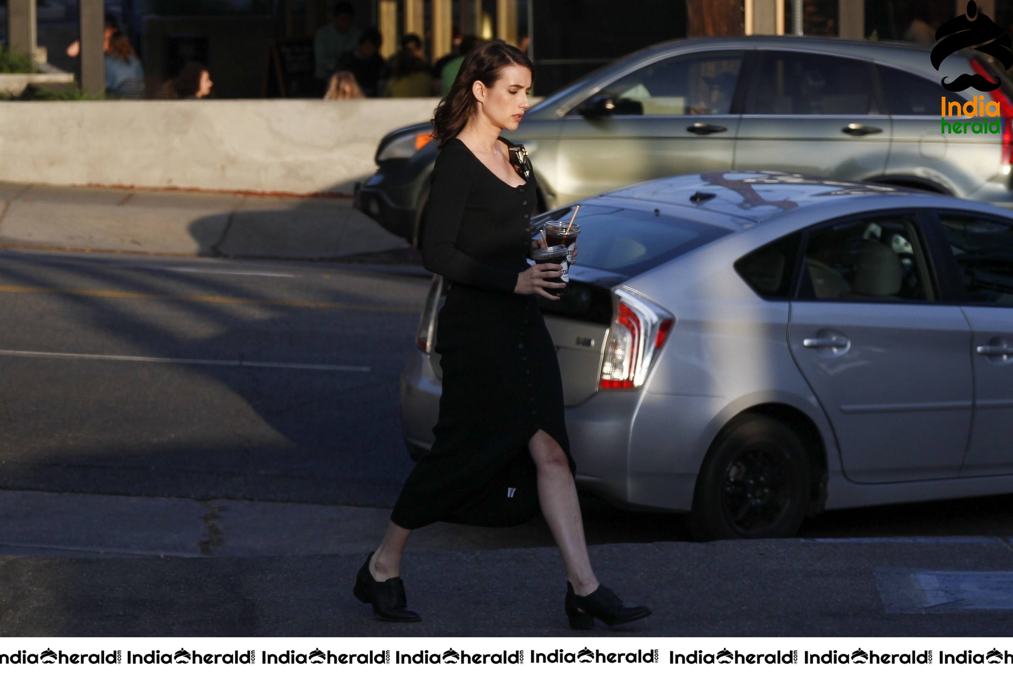 Emma Roberts Getting Coffee in Los Angeles