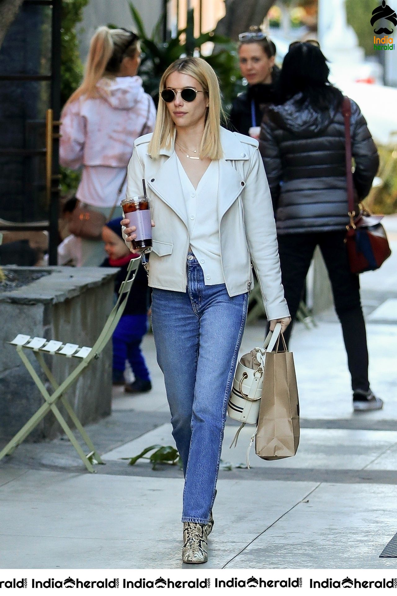 Emma Roberts outside Nine Zero One Salon in West Hollywood Set 1