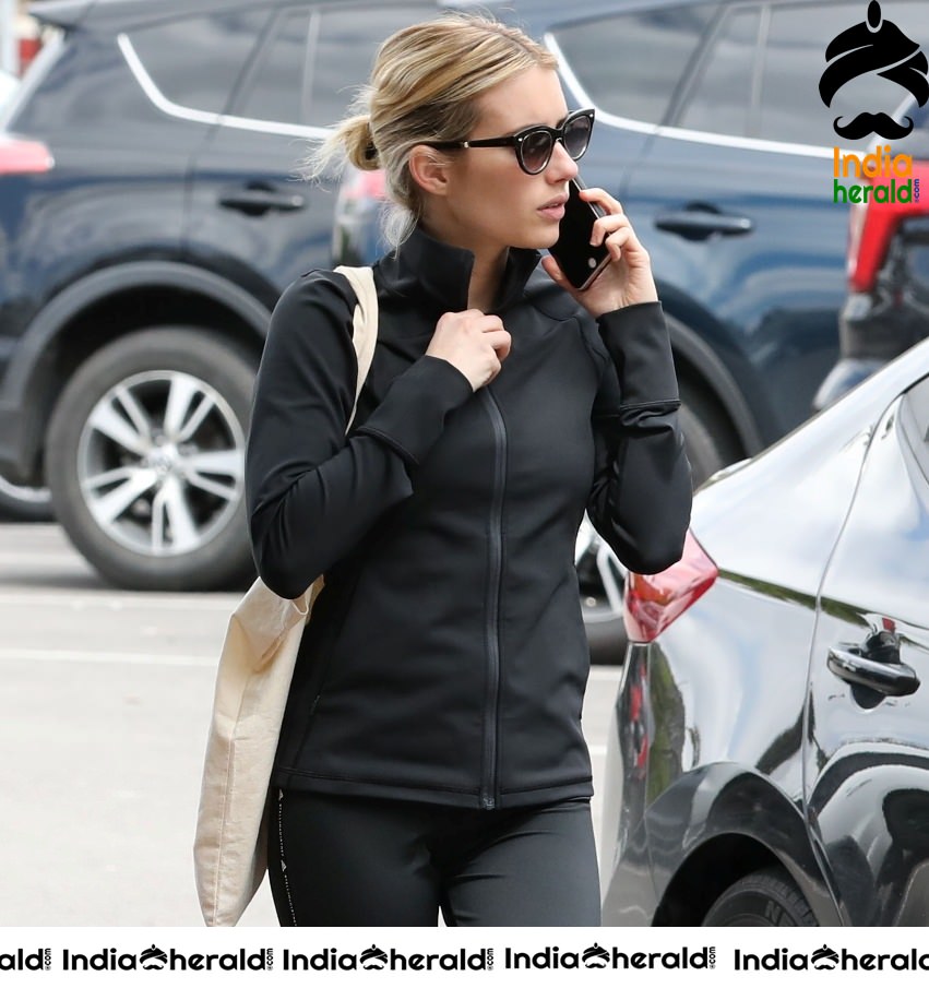 Emma Roberts Seen out buying supplies at a local supermarket in Los Feliz