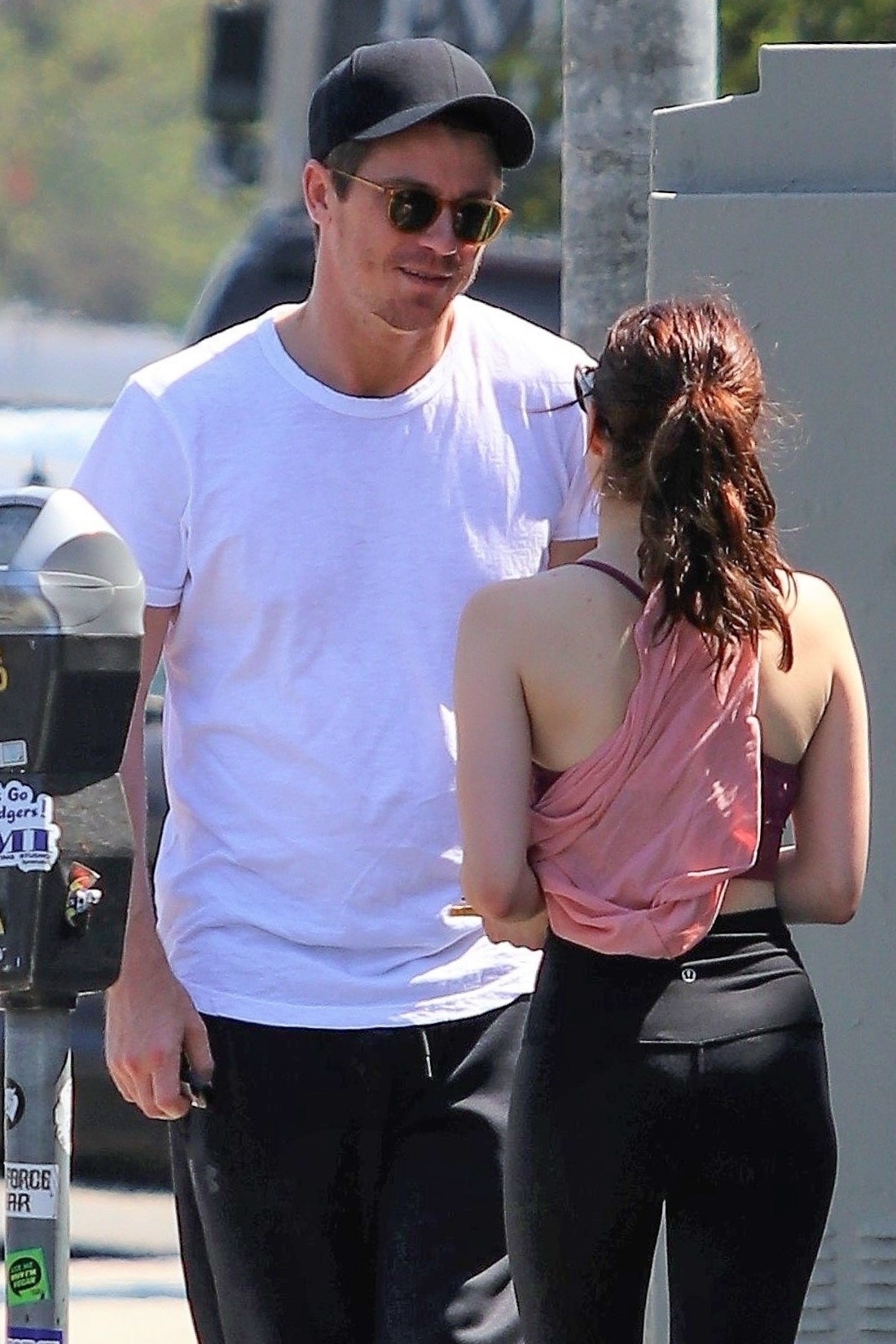 Emma Roberts With Her Boy Friend Outside A Gym In LA