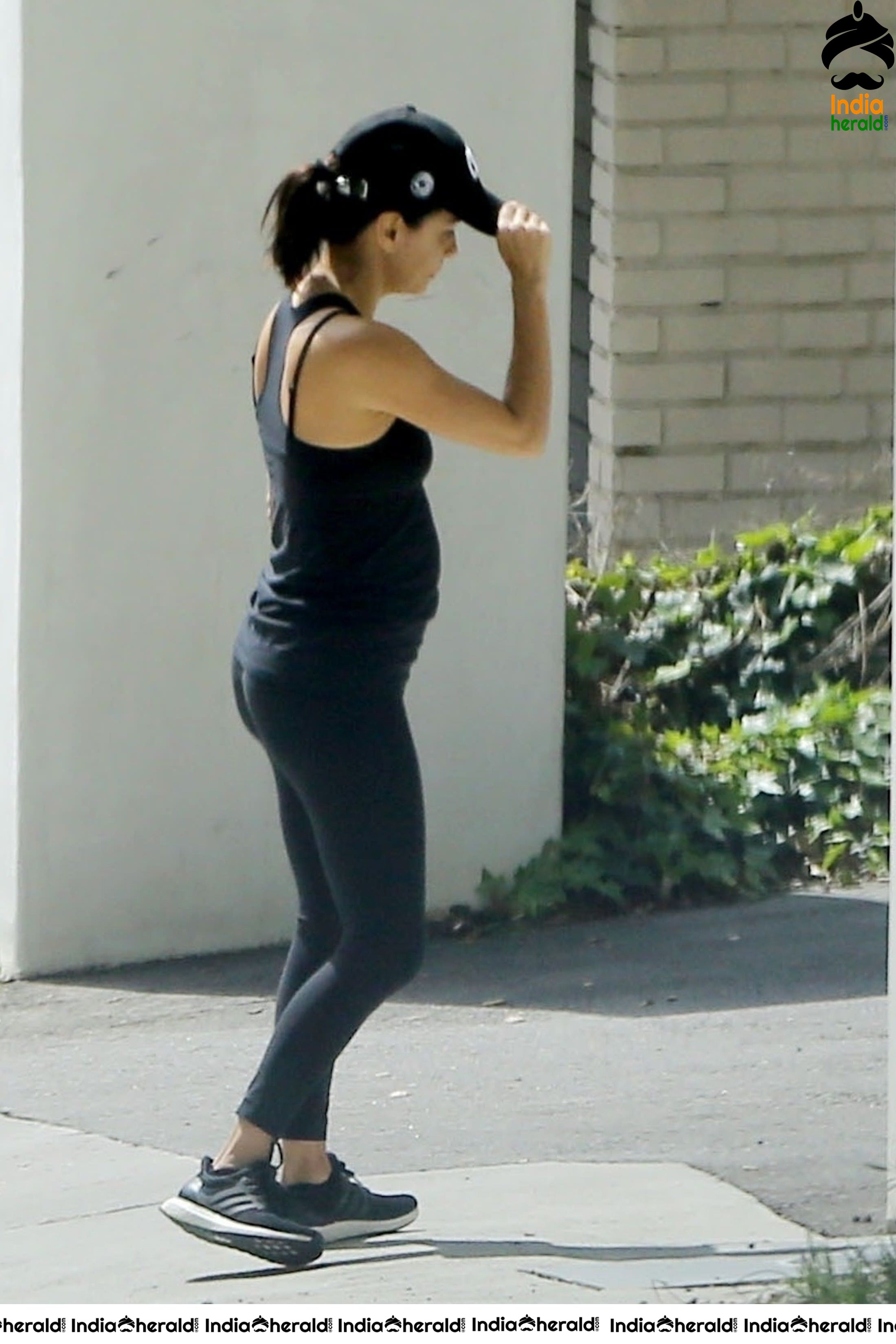 Eva Longoria goes for a solo workout during the Coronavirus lockdown in LA