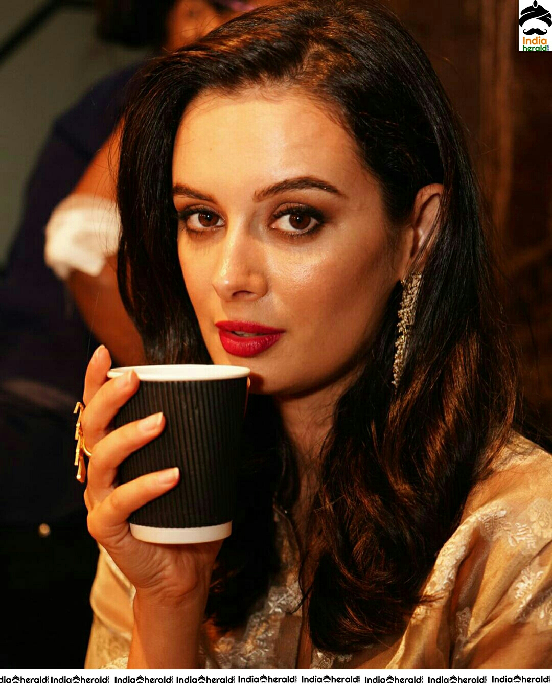 Evelyn Sharma Pretty In Red Colour Dress