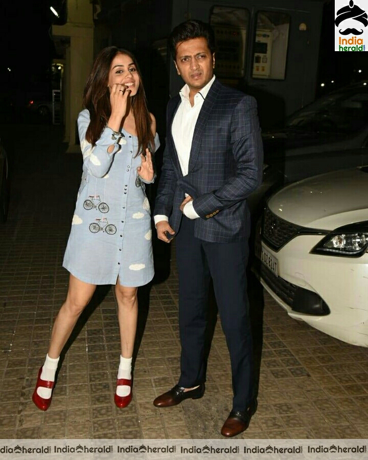 Genelia With Her Husband Spotted Outside Juhu