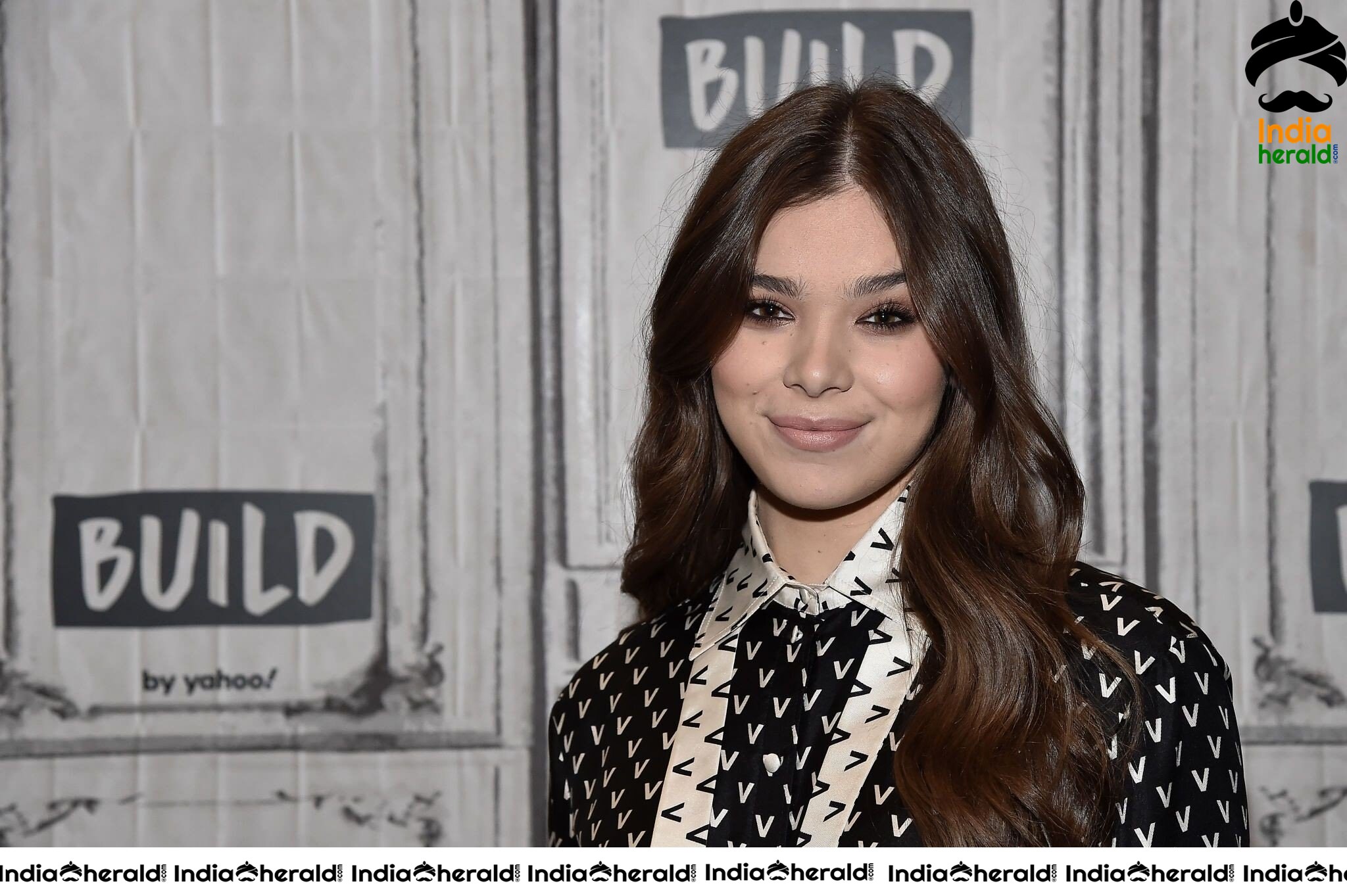 Hailee Steinfeld in Black Transparent Stockings at AOL Build in New York City Set 2