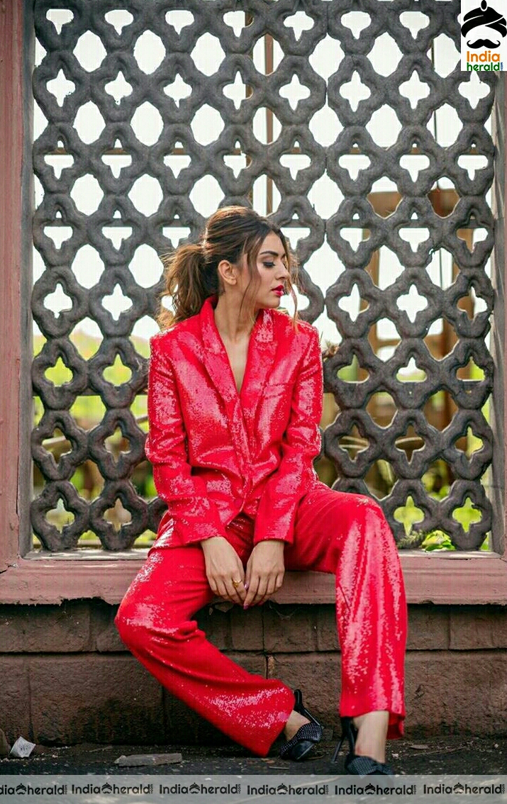Hansika Latest Stylish Red Dress Photostills