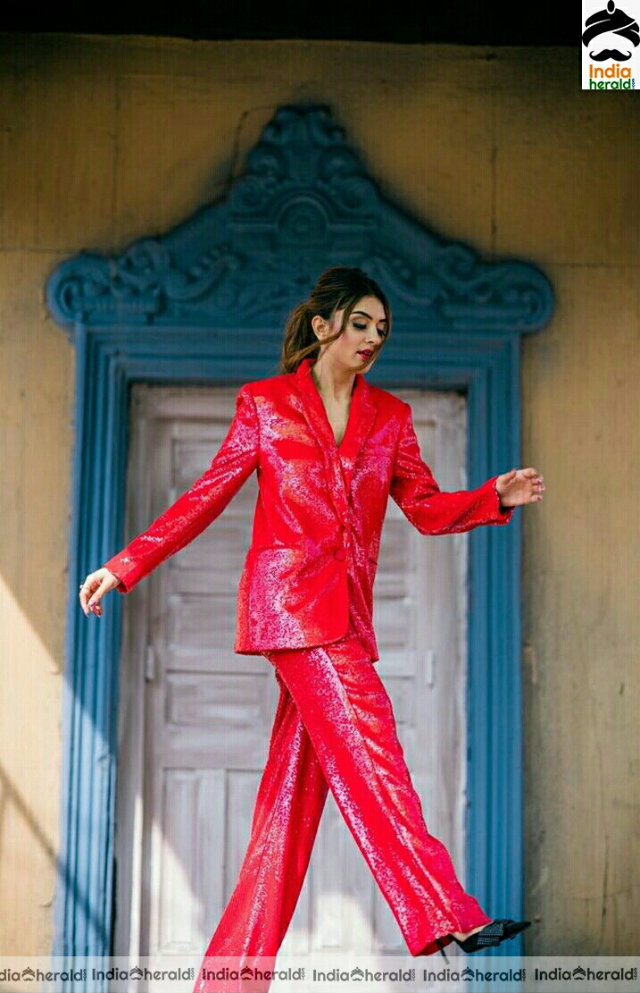Hansika Latest Stylish Red Dress Photostills