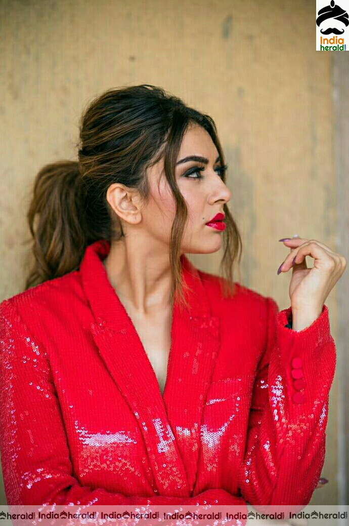 Hansika Latest Stylish Red Dress Photostills