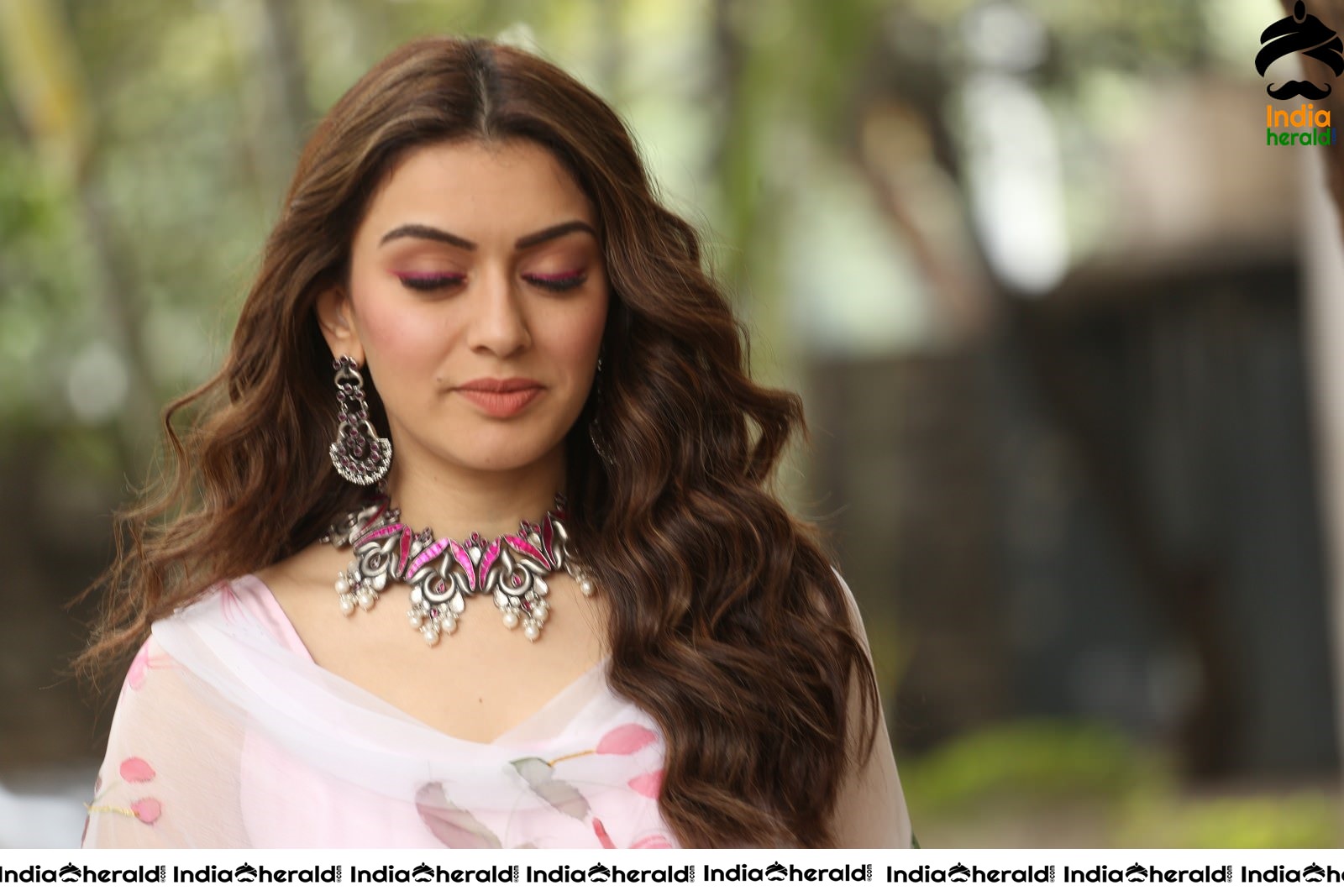 Hansika Looking Angelic in White Set 2