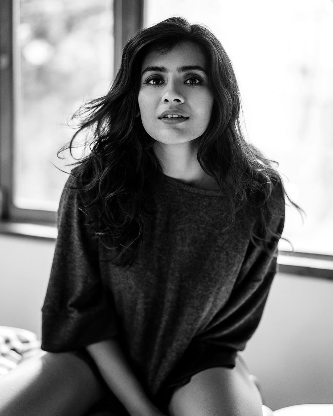 Hebah Patel Latest Hot Black And White Shoot