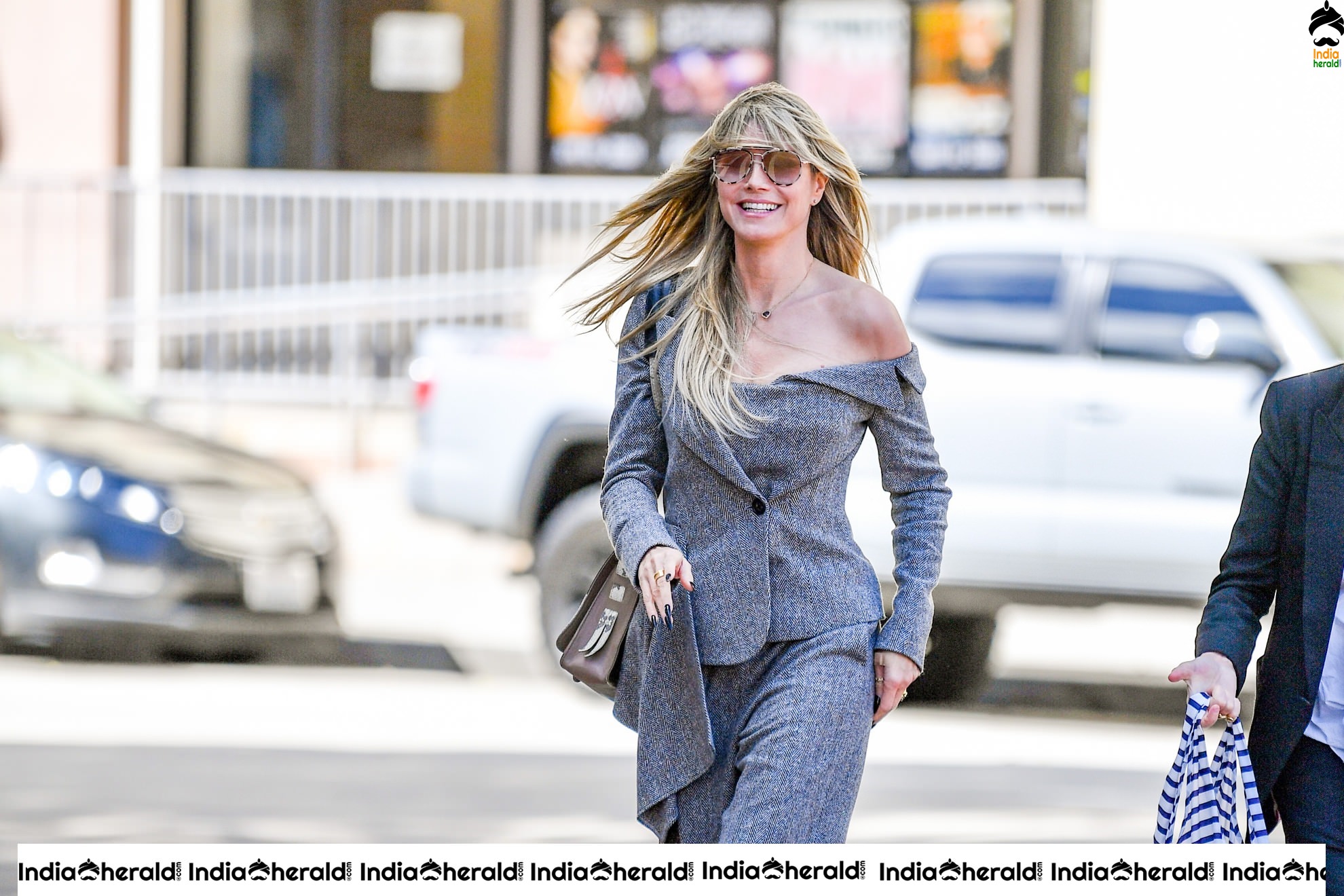 Heidi Klum arriving to film America Got Talent in Pasadena