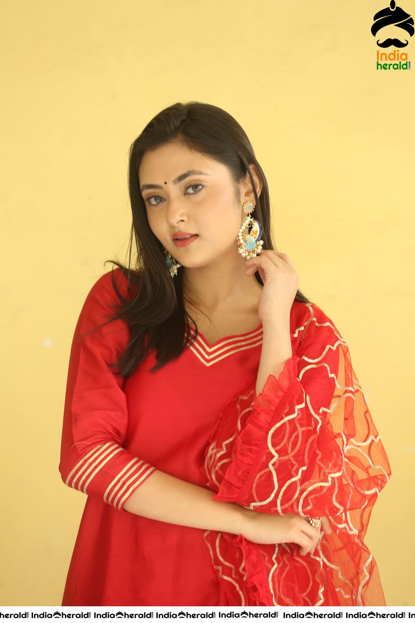 Heroine Megha Chowdhury Latest in Red Set 1