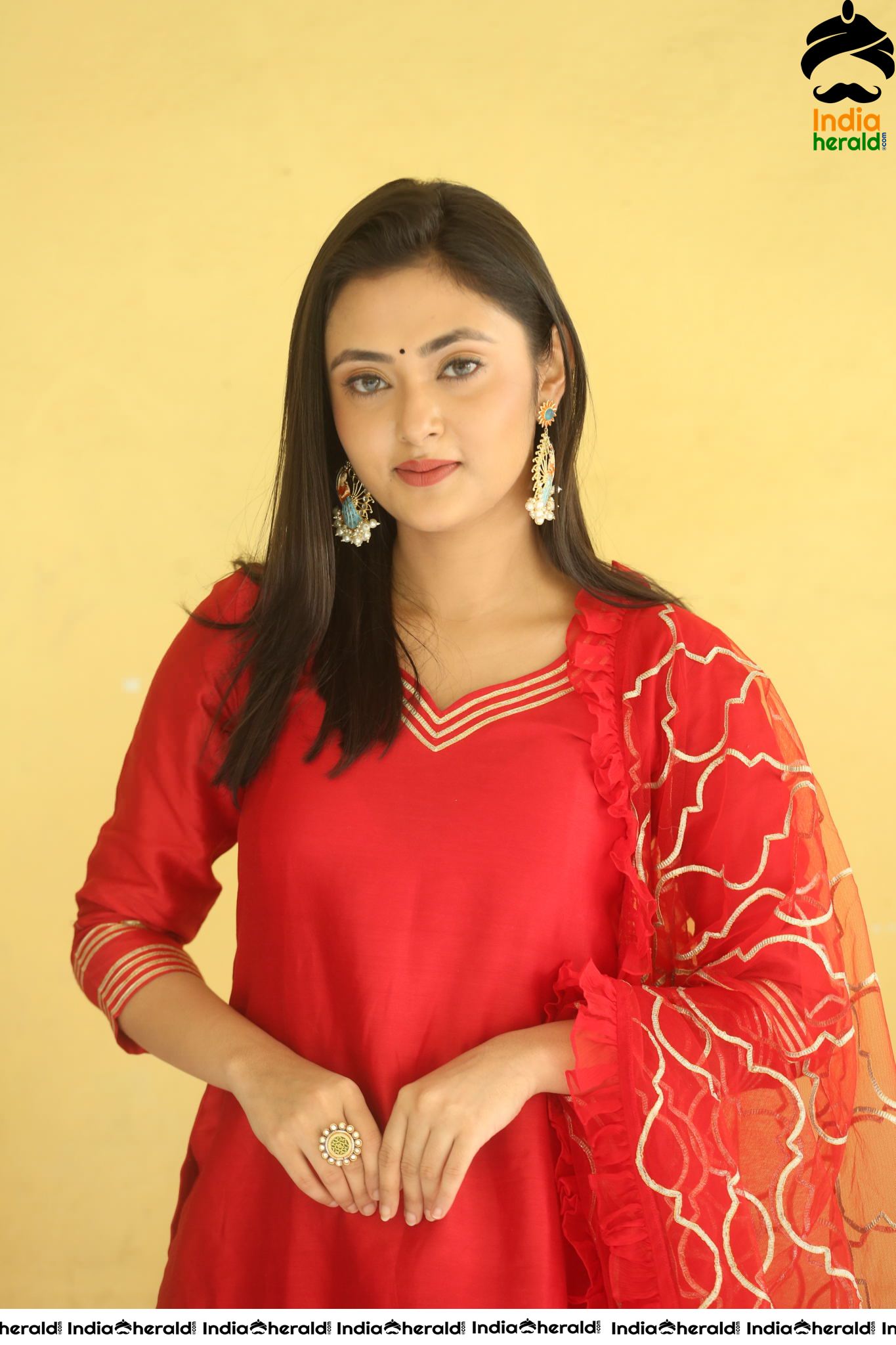 Heroine Megha Chowdhury Latest in Red Set 1