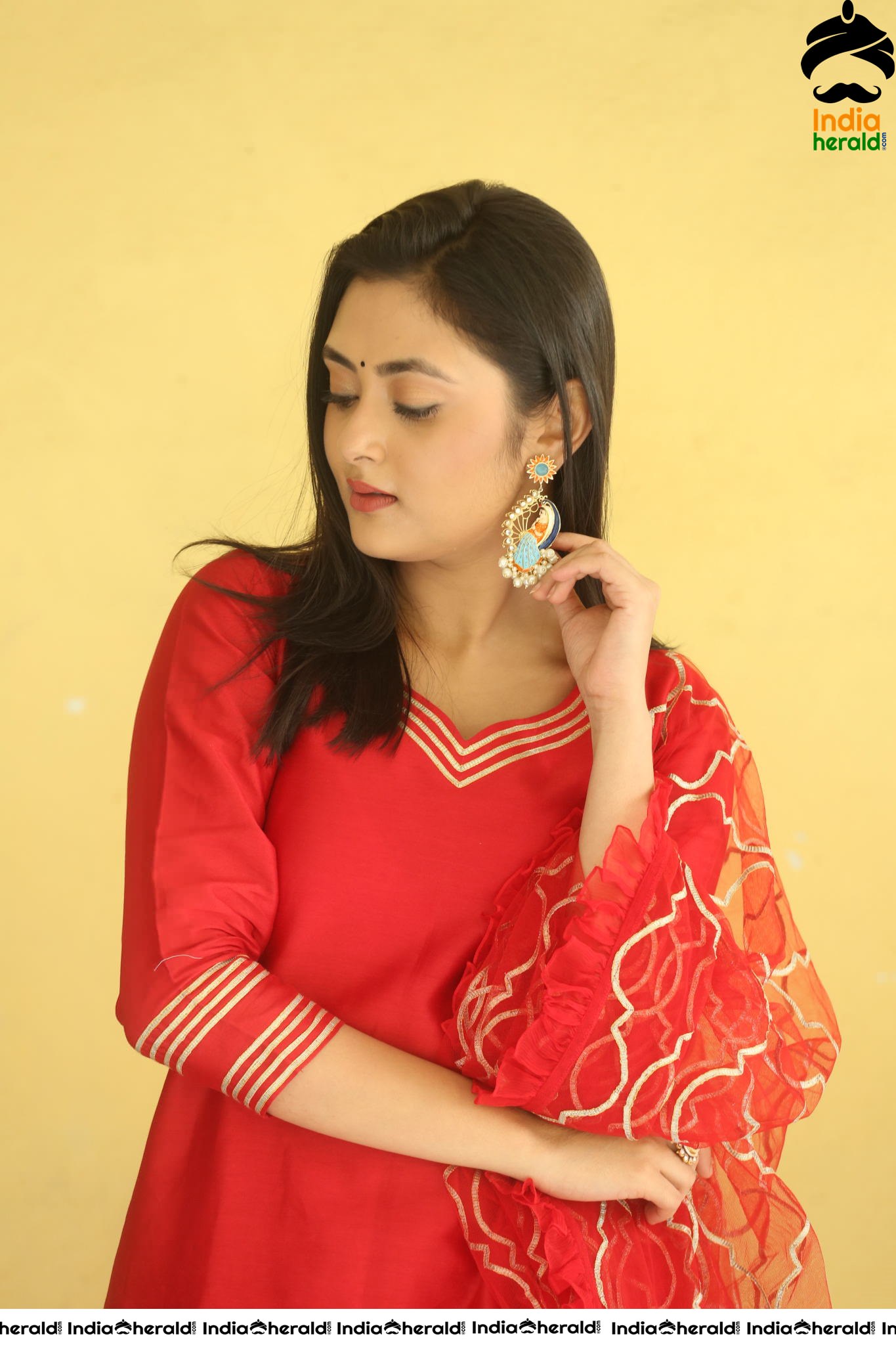 Heroine Megha Chowdhury Latest in Red Set 1