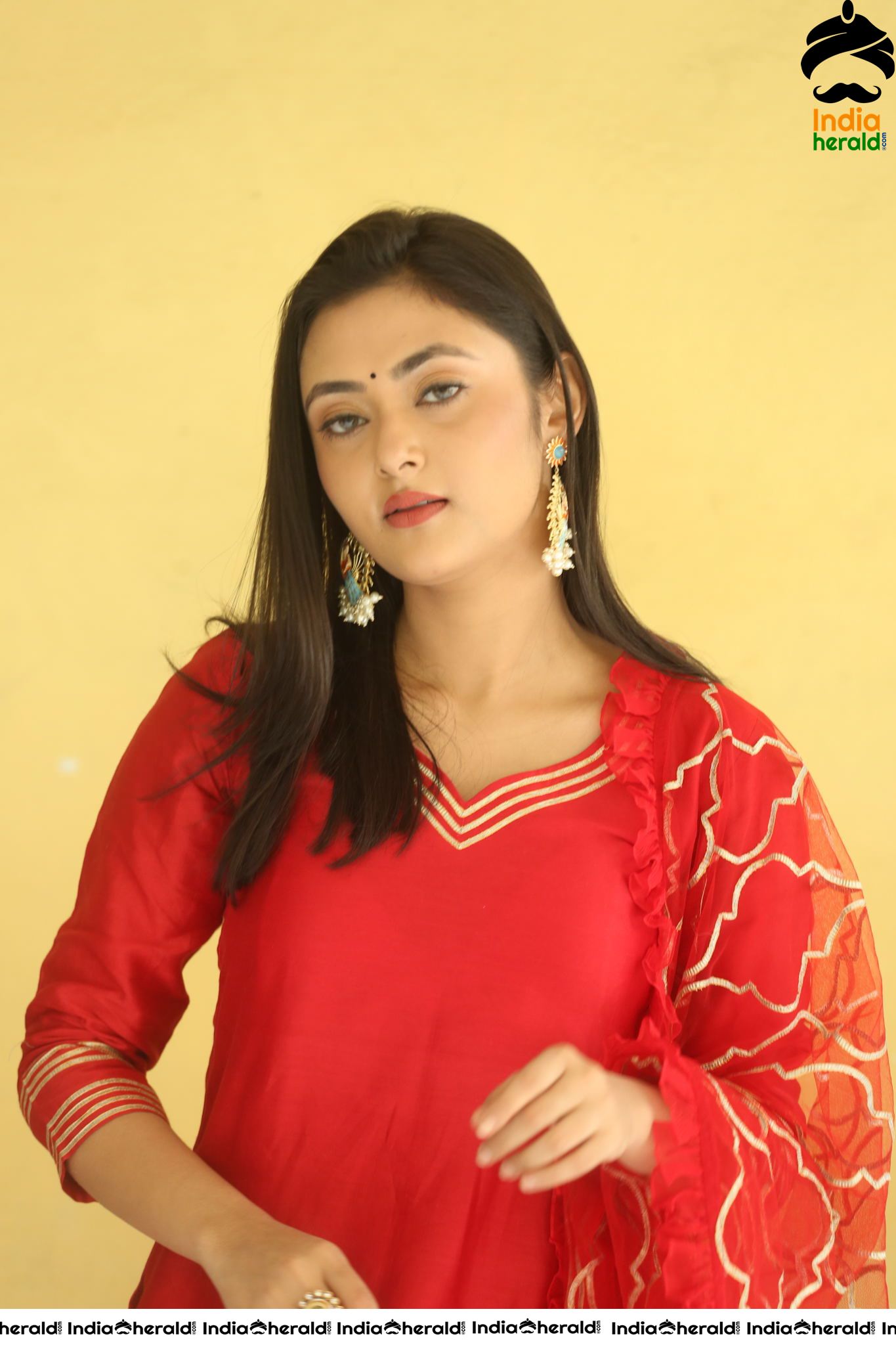 Heroine Megha Chowdhury Latest in Red Set 1